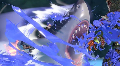 《斯普拉遁 塗擊隊》莎莎奧義 Shark Bite 實機畫面